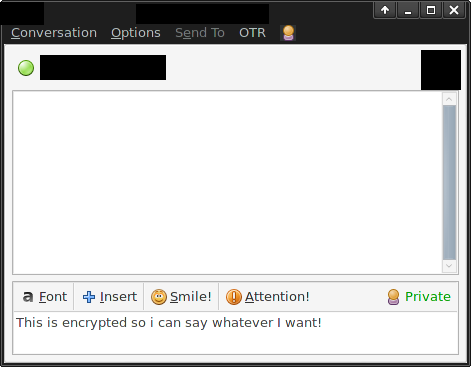 chatting with encryption