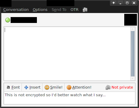 chatting without encryption